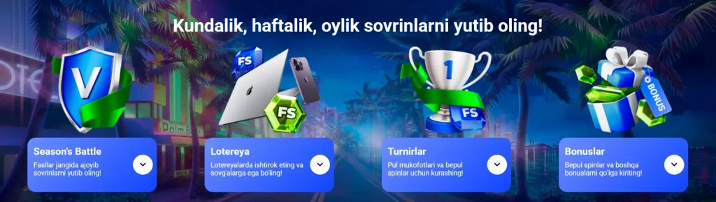 Bonus kodi va promo takliflari